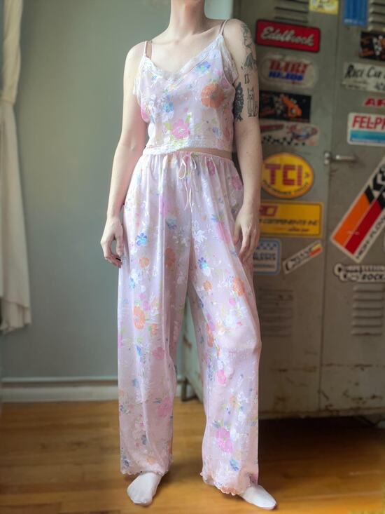 Victoria's Secret Other - Vintage 90s Victoria’s Secret Sheer Floral Lounge Set | Feminine Angel Era | L/M